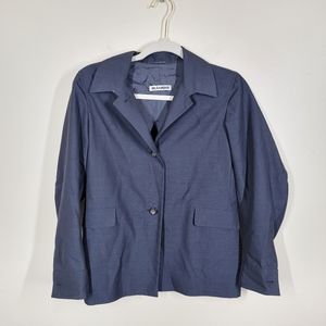 Jil Sander wool and silk two button jacket black size European 36